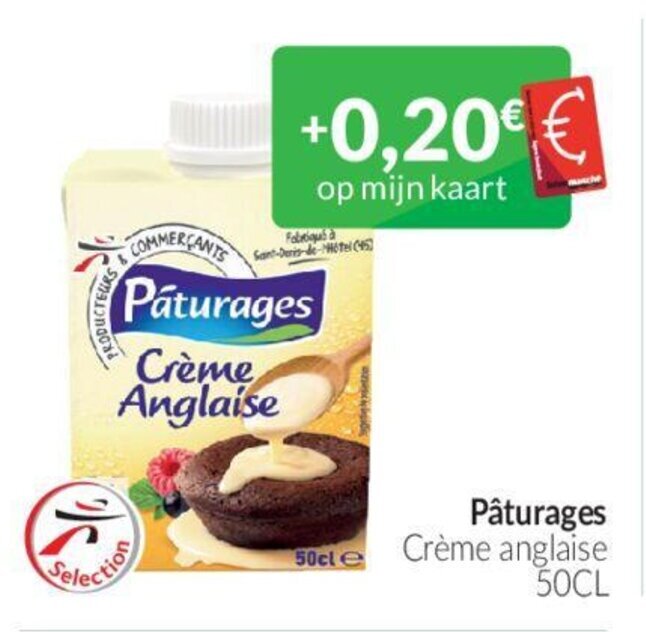 Paturages creme anglaise 50 cl promotie bij Intermarché