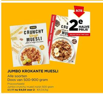 Jumbo Jumbo krokante muesli aanbieding
