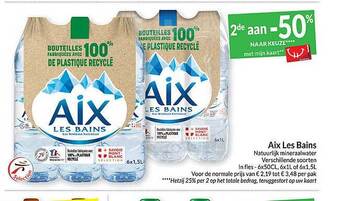 Intermarché Aix les bains natuurlijk mineraalwater aanbieding