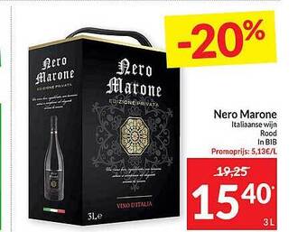 Intermarché Nero marone italiaanse wijn aanbieding