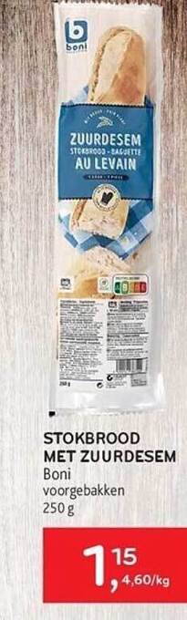 Alvo Stokbrood met zuurdesem aanbieding