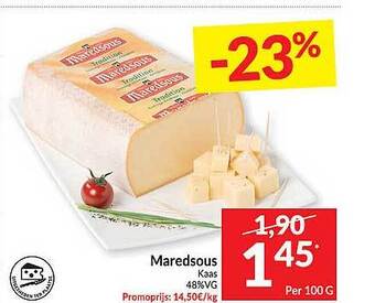 Intermarché Maredsous kaas aanbieding
