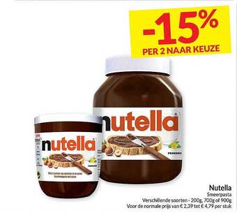 Intermarché Nutella smeerpasta aanbieding