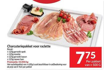 Intermarché Charcuteriepakket voor raclette aanbieding