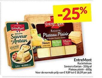 Intermarché Entremont raclettekaas aanbieding