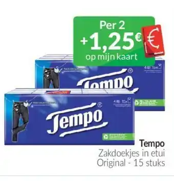Intermarché Tempo zakdoekjes in etui original 15 stuks aanbieding