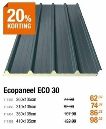Cevo Ecopaneel eco 30 aanbieding
