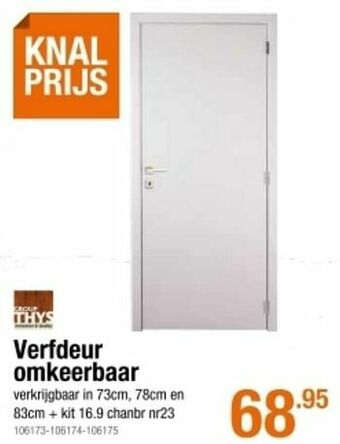Cevo Verfdeur omkeerbaar aanbieding