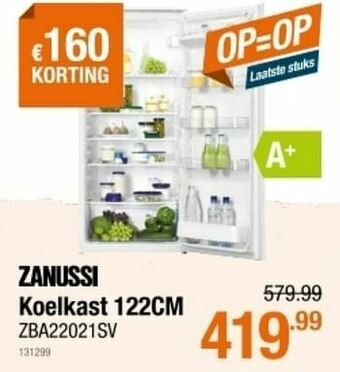Zanussi koelkast zba22021sv
