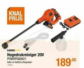 Cevo Powerplus hogedrukreiniger 20v powdpg80621 aanbieding
