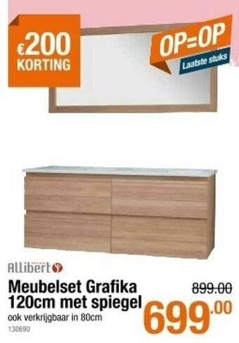 Cevo Meubelset grafika met spiegel aanbieding