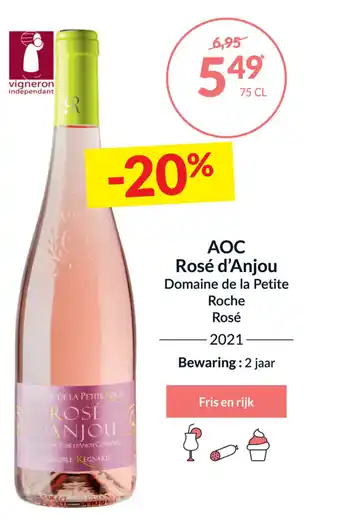 Intermarché Domaine de la Petite aoc rose d'anjou roche 2021 75 cl aanbieding
