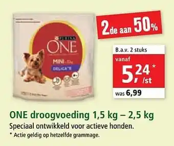 Maxi Zoo One droogvoeding 1,5 kg > 2,5 kg aanbieding