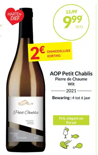 Pierre de Chaume aop petit chablis wit 2021 75 cl