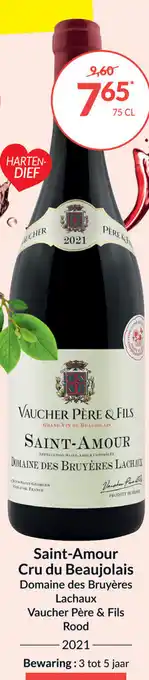 Intermarché Vaucher Pere & Fils saint-amour cru du beaujolais rood 2021 75 cl aanbieding