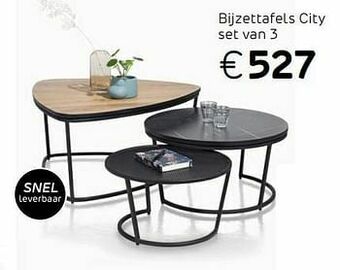 Henders & Hazel Bijzettafels city set van 3 aanbieding