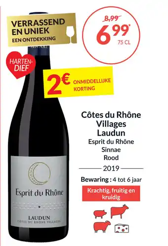 Esprit du Rhone cotes du rhone villages laudun sinnae rood 2019 75 cl
