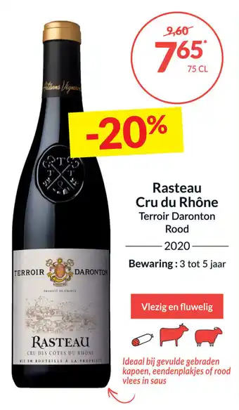 Terroir Daronton rasteau cru du rhone rood 2020 75 cl