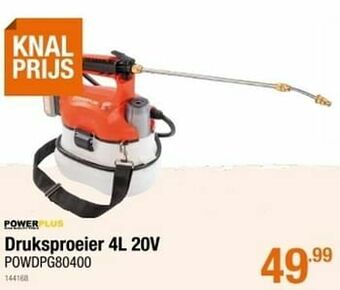 Cevo Powerplus druksproeier 4l 20v powdpg80400 aanbieding