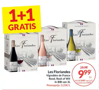 Intermarché Vignobles de France les floriandes in bib van 3L aanbieding