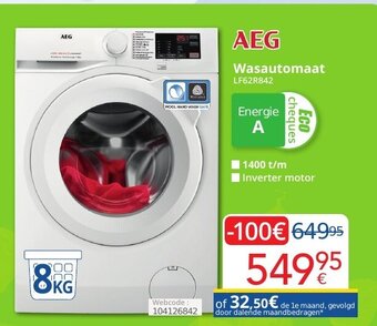 Eldi AEG wasautomaat LF62R842 aanbieding