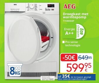 AEG droogkast met warmtepomp