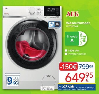 Eldi AEG wasautomaat LR63RE944 aanbieding