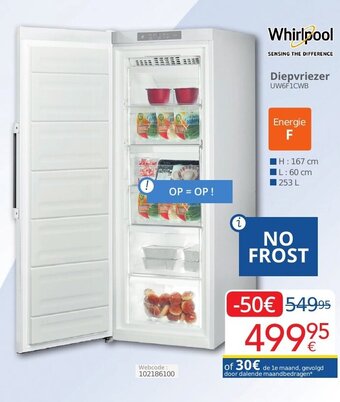 Eldi Whirlpool diepvriezer aanbieding