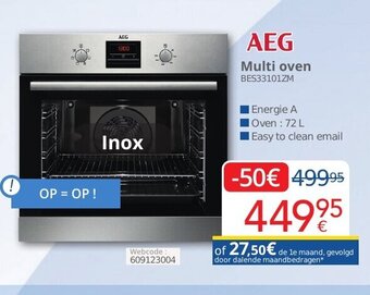Eldi AEG multi oven BES33101ZM aanbieding