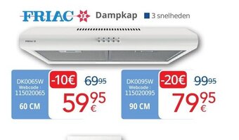 Eldi Friac dampkap DK0095W aanbieding