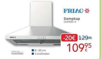 Eldi Friac dampkap DDK0065 IX aanbieding