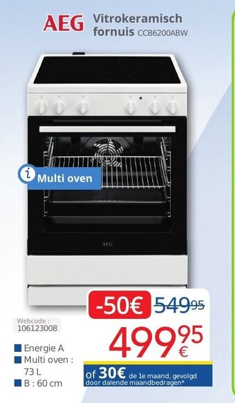 Eldi AEG vitrokeramisch fornuis aanbieding