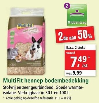 Multifit hennep bodembedekking 30 L en 100 L