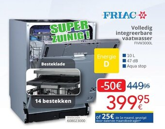 Eldi Friac volledig integreerbare vaatwasser aanbieding