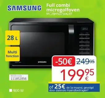 Eldi Samsung full combi microgolfoven MC28H5015AK/EF aanbieding
