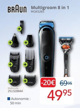 Eldi Braun multigroom 8 in 1 MGK5265 aanbieding