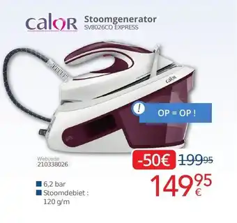 Eldi Calor stoomgenerator SV8026CO aanbieding