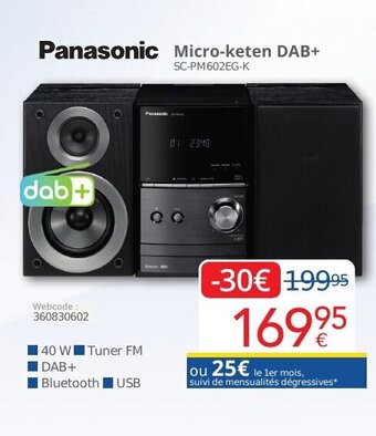 Eldi Panasonic Micro-keten DAB+ aanbieding