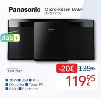 Eldi Panasonic Micro-keten DAB+ aanbieding