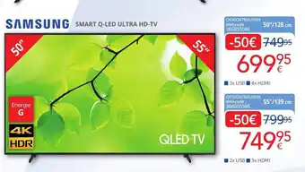 Eldi Samsung smart Q-LED ultra HD-TV 55'' aanbieding