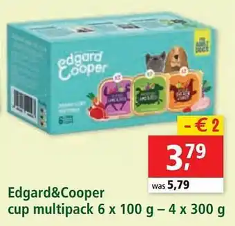 Maxi Zoo Edgard+cooper cup multipack 6 X 100 G - 4 X 300 G aanbieding