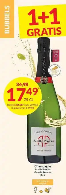 Intermarché Champagne achille princier grande réserve brut aanbieding