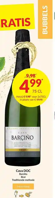 Intermarché Cava doc barcino brut traditionele methode aanbieding