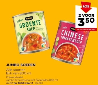 Jumbo Jumbo soepen aanbieding