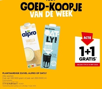Plantaardige zuivel alpro of oatly
