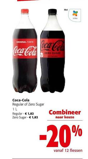 Colruyt Coca-cola regular of zero sugar aanbieding
