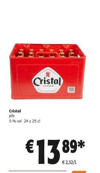Colruyt Cristal pils 5% vol aanbieding