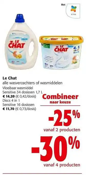 Colruyt Le chat alle wasverzachters of wasmiddelen aanbieding