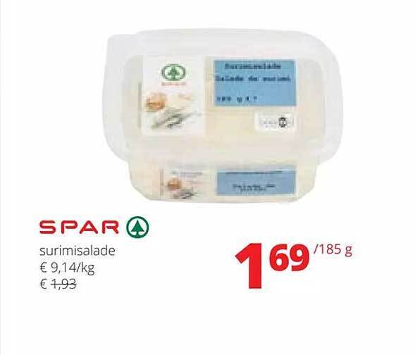 Spar surimisalade promotie bij Spar Colruyt