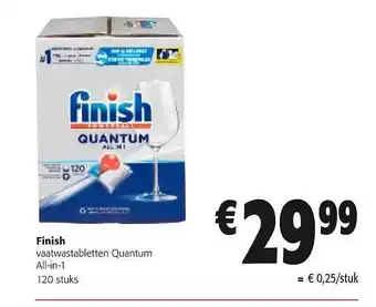 Colruyt Finish vaatwastabletten quantum all-in-1 aanbieding